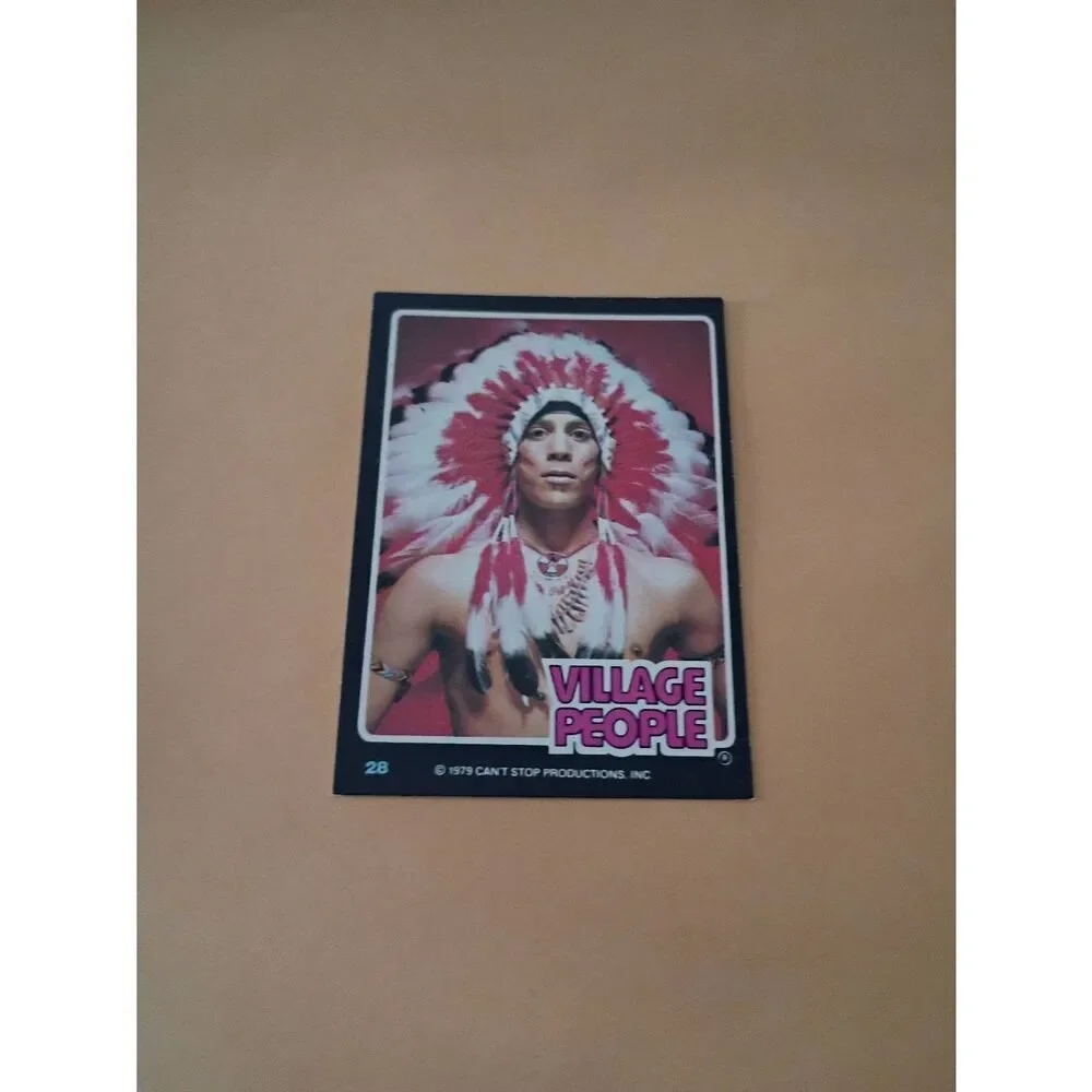 Vintage 1979 Village People Trading Card #28 Disco Era Vintage Music Collectible